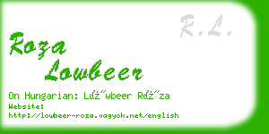 roza lowbeer business card